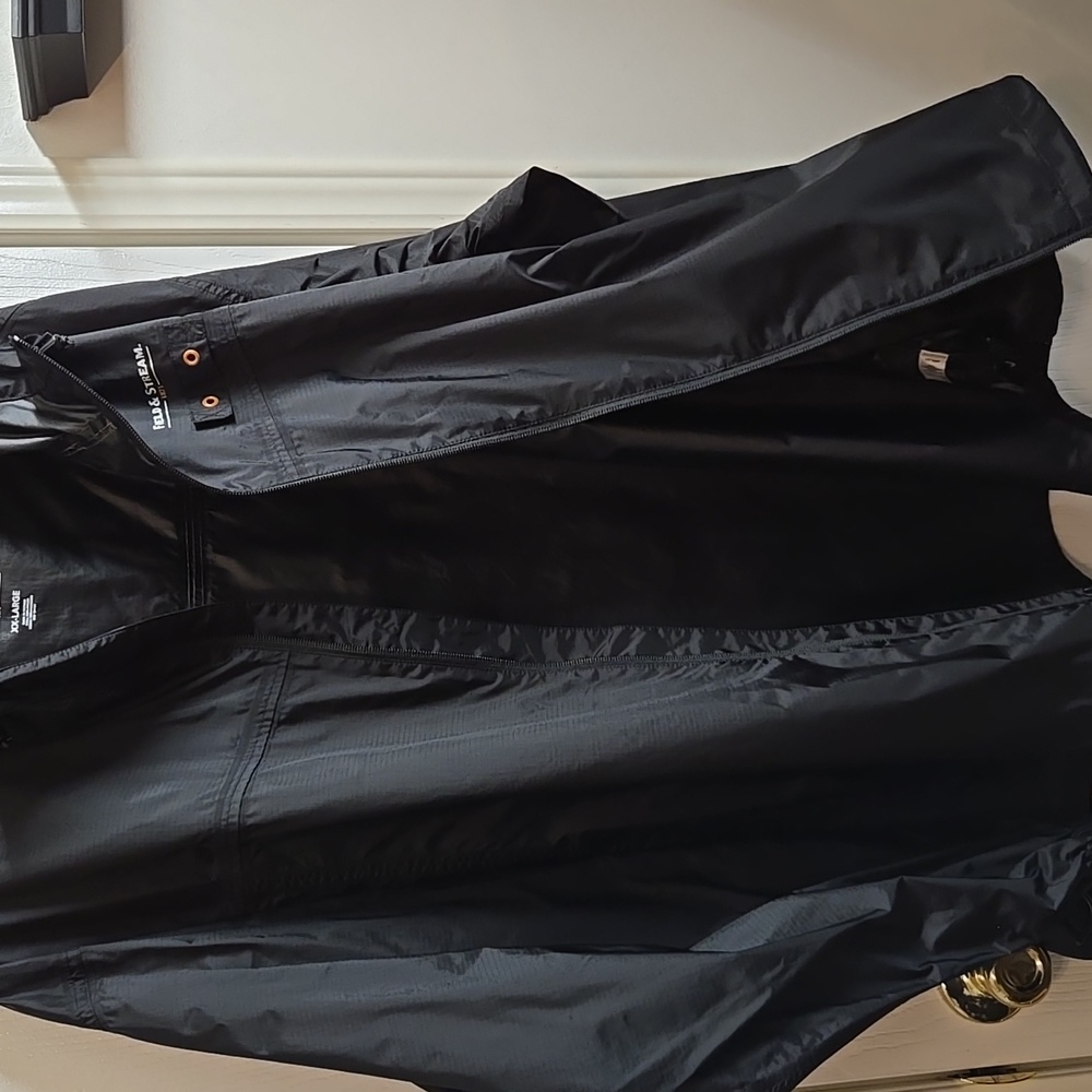 Black Hooded Rain Jacket by Field And Stream - Picture 10 of 10